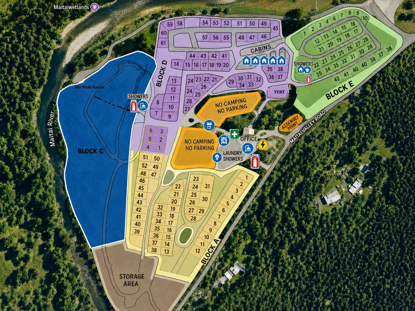 Maitai Valley Camp Map